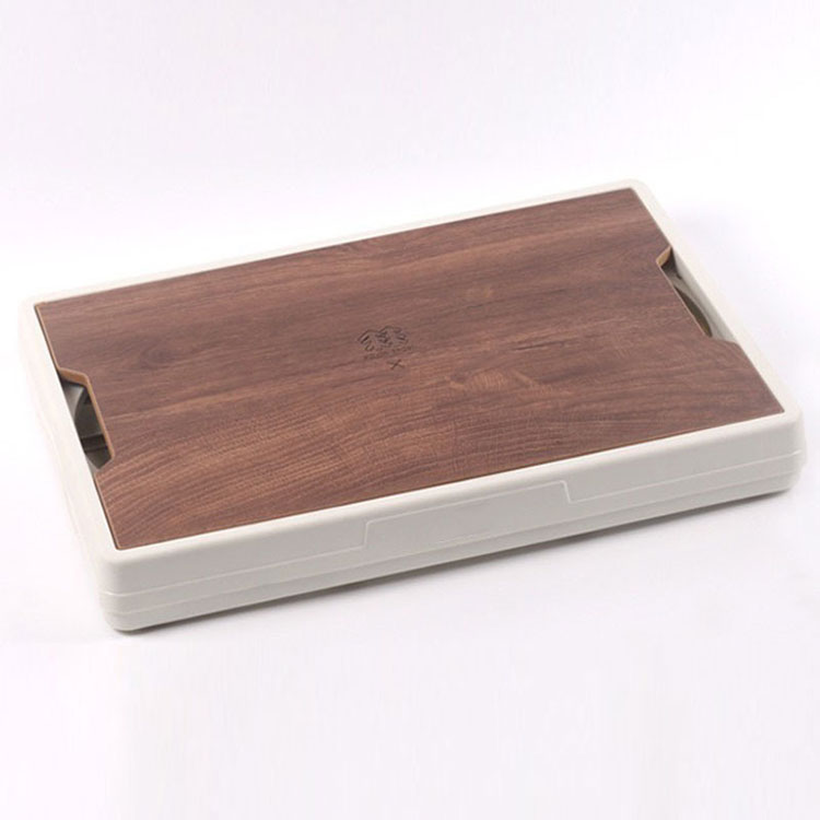 56 Quart Plastic Collapsible Storage Bin With Wooden Lid