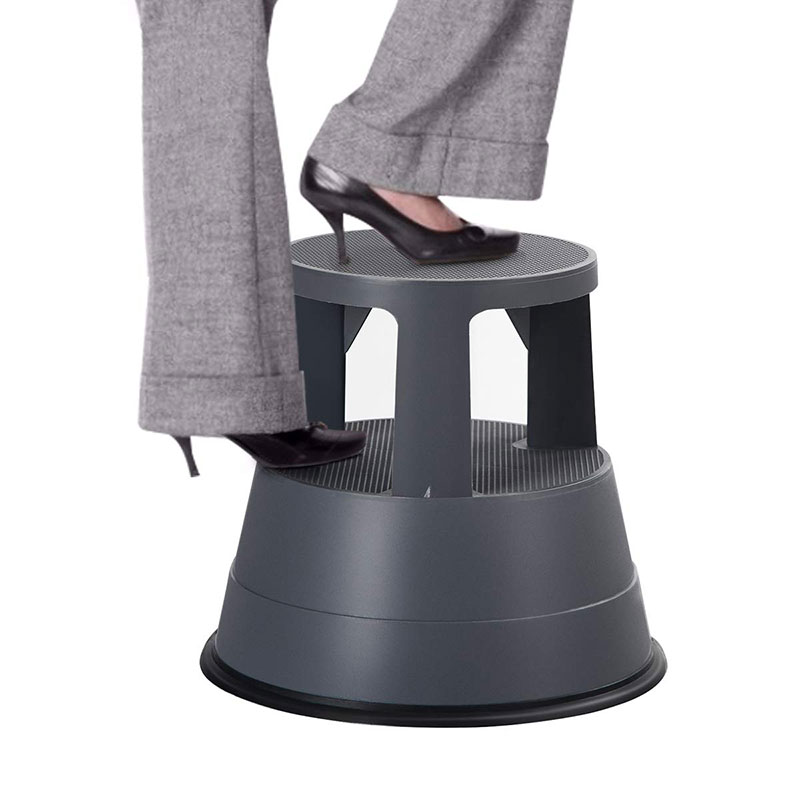 Household Plastic Rolling Kick Step Stool