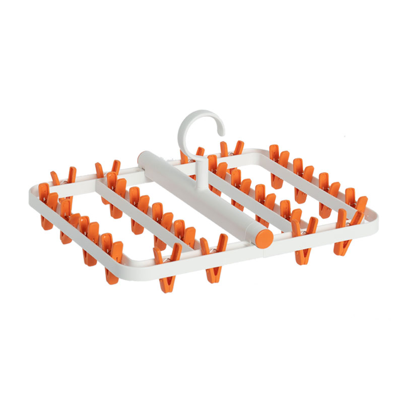 Plastic Laundry Clip and Drip Drying Hanger for Socks